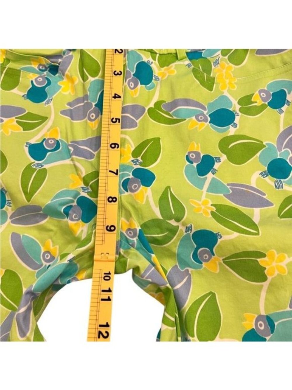 Lilly Pulitzer white label vintage pants size 2 Lime green with floral and birds - Picture 7 of 13